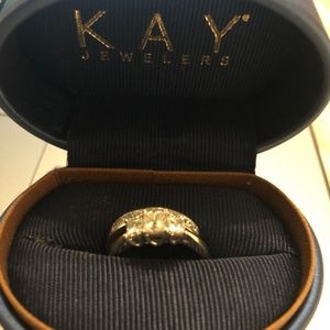 Engagement ring and band